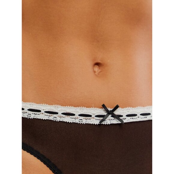 FREE PEOPLE So Sweet Bikini Undies / Black Combo - Picture 4 of 6